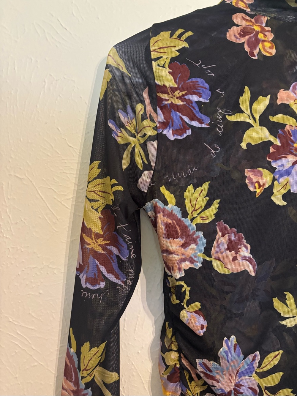 Bridgette Floral Print Long Sleeve Turtleneck Top XS - Picture 7 of 8